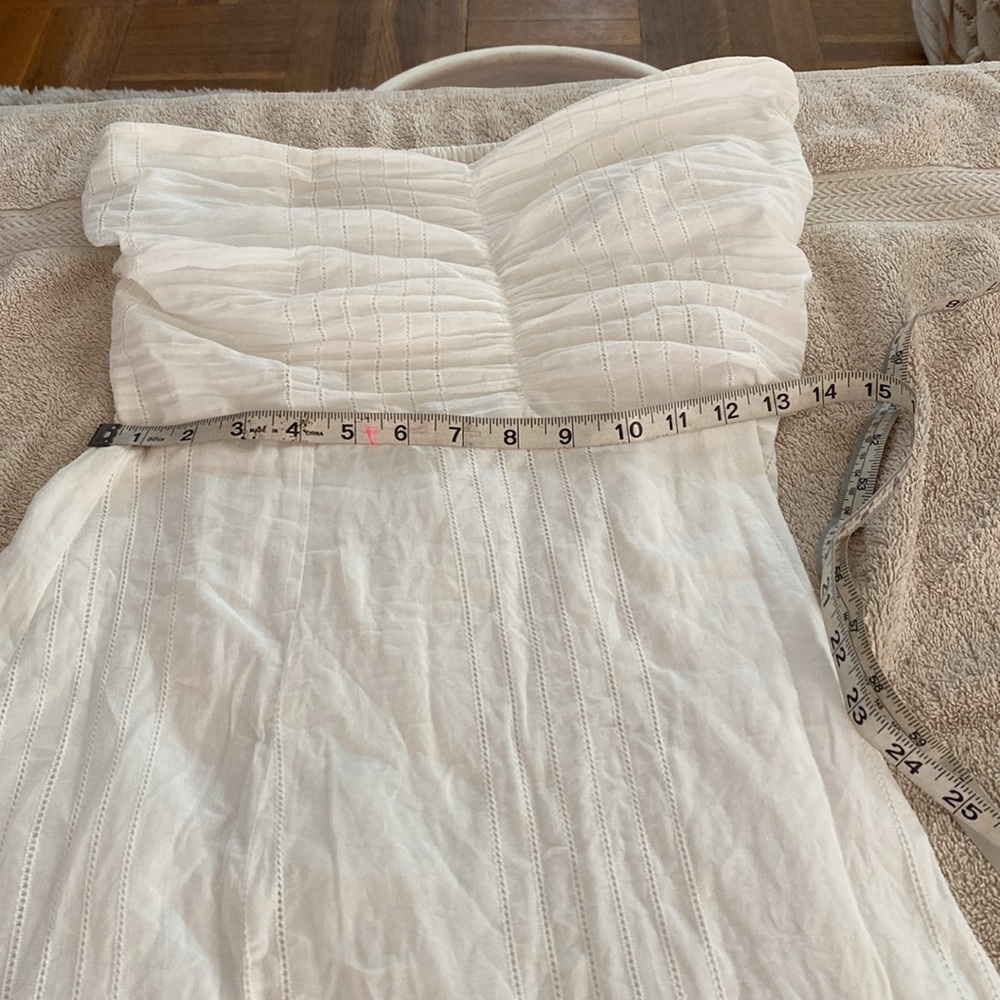 Sundress the brand 100% cotton white long strapless dress. Designed in F… - Picture 9 of 15